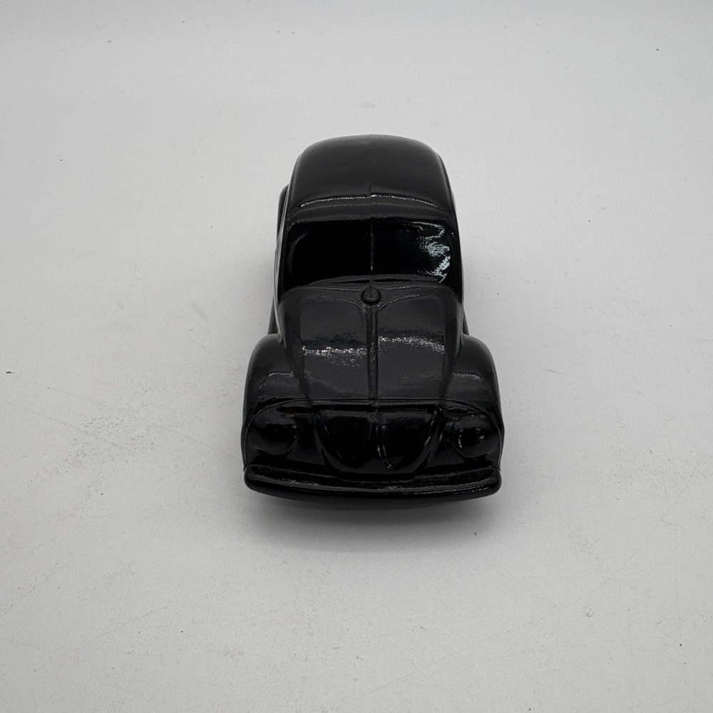 Vintage Avon Black Volkswagen Beetle Car Decanter Bottle Empty Collectible